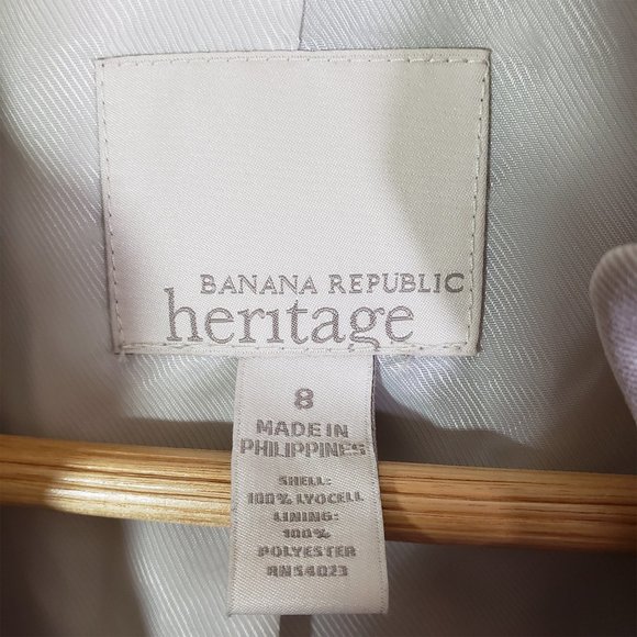 BANANA REPUBLIC Size 8 Off-White, Ivory Cream Blazer Jacket - Picture 3 of 5